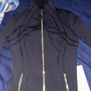 Lululemon Athletica Black Jacket with Silver Zipper
